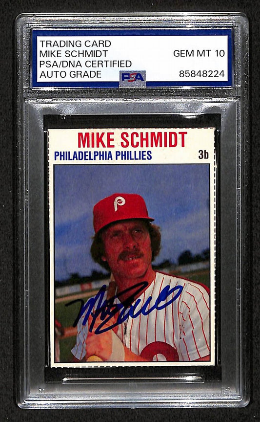 Mike Schmidt 1979 Hostess Card #9 Phillies HOF Signed PSA/DNA Auto GEM 10 209371