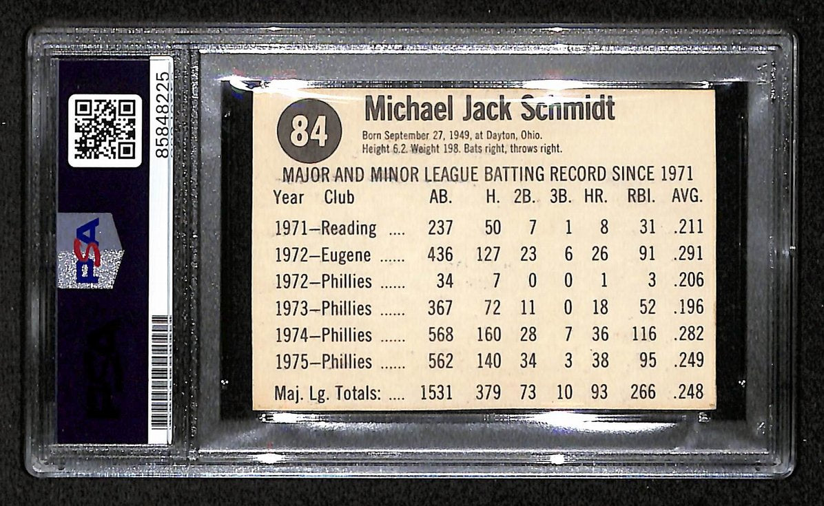 Mike Schmidt 1976 Hostess Card #84 Phillies HOF Signed PSA/DNA Auto GEM 10 9372