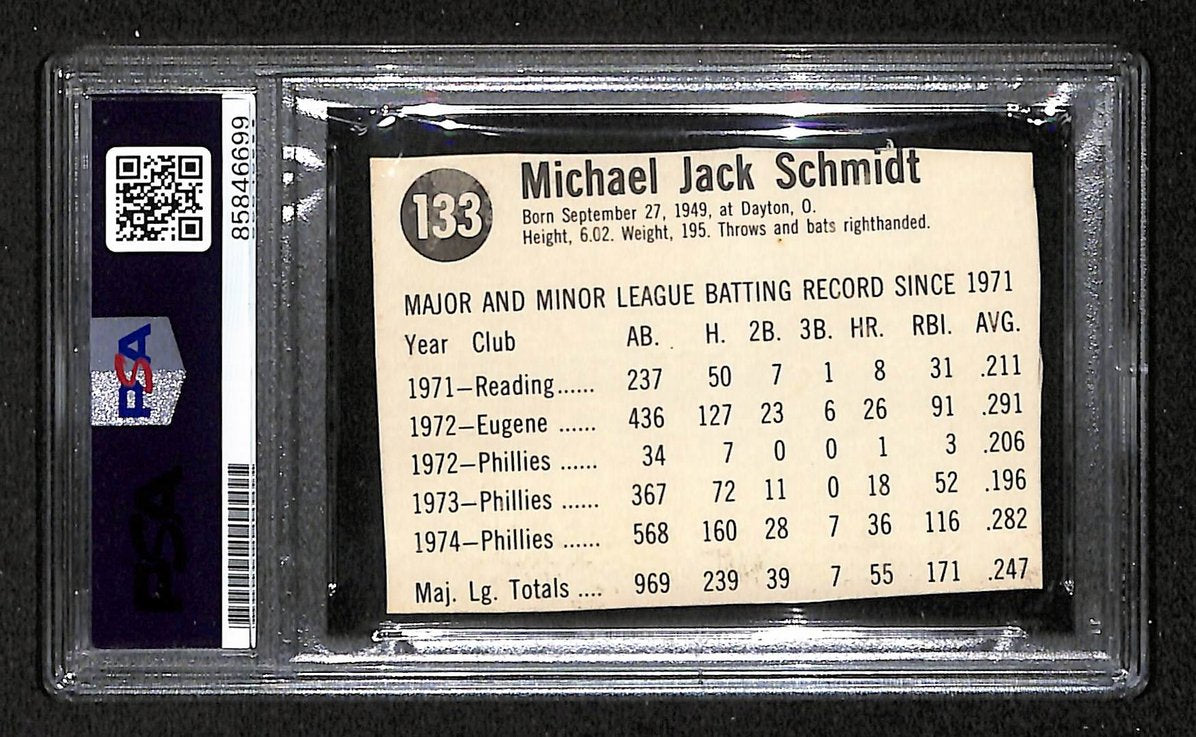 Mike Schmidt 1975 Hostess Card #133 Phillies HOF Signed PSA/DNA 209375