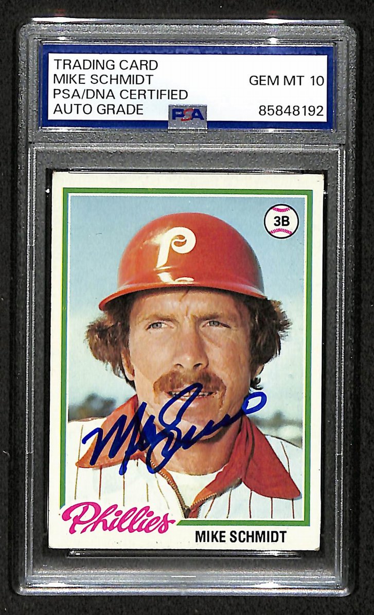 Mike Schmidt 1978 Topps Card #360 Phillies HOF Signed PSA/DNA Auto GEM 10 208768