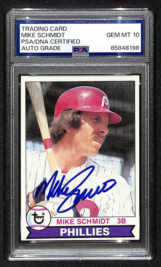 Mike Schmidt 1979 Topps Card #610 Phillies HOF Signed PSA/DNA Auto GEM 10 208769