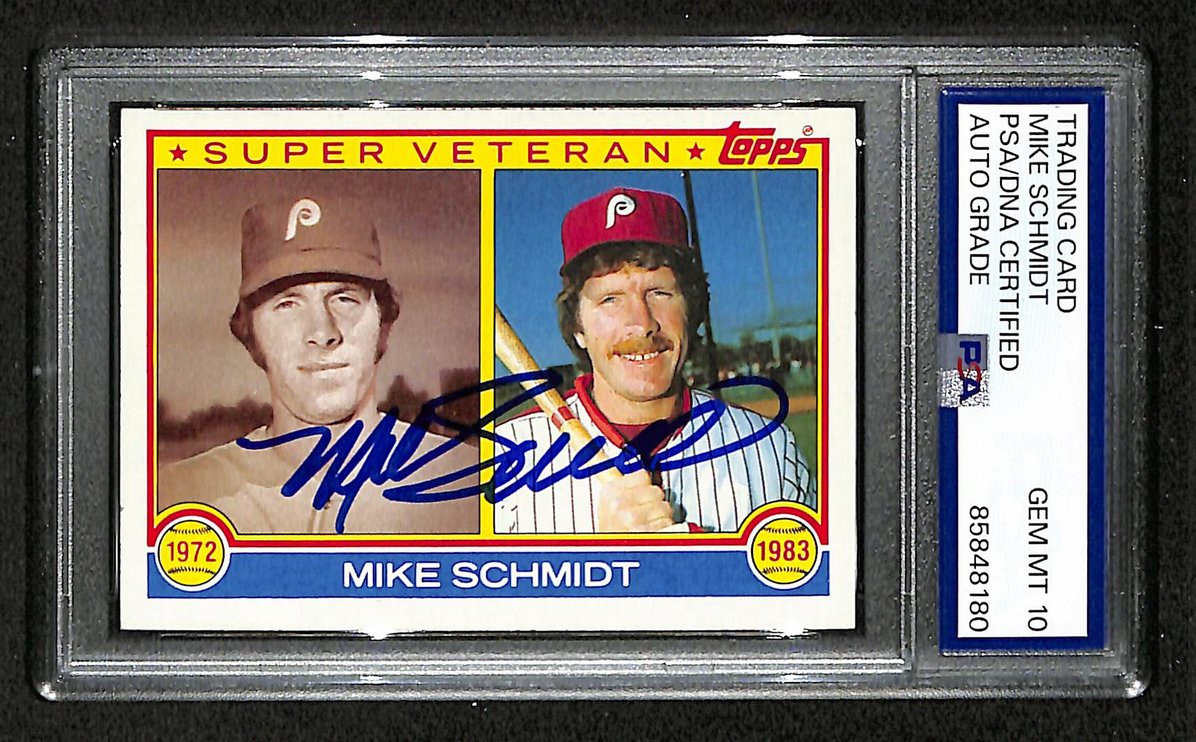 Mike Schmidt 1983 Topps Card #301 Phillies HOF Signed PSA/DNA Auto GEM 10 208777