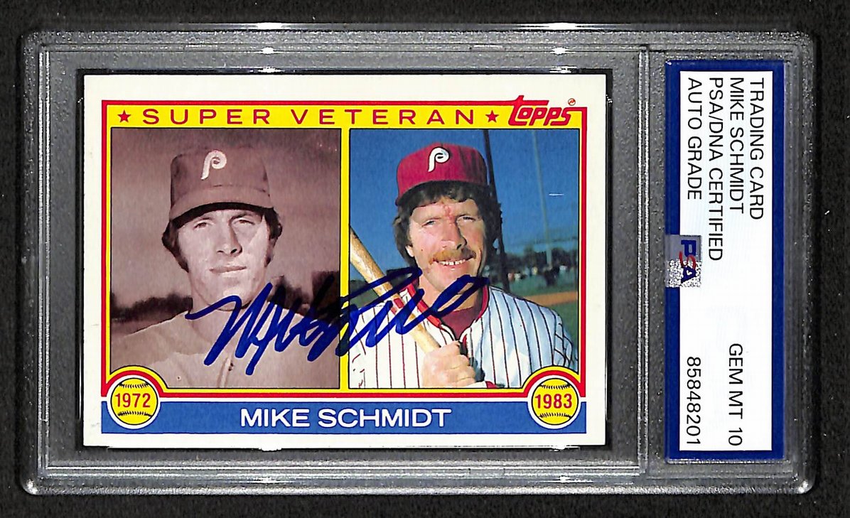 Mike Schmidt 1983 Topps Card #301 Phillies HOF Signed PSA/DNA Auto GEM 10 208778