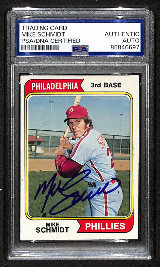 Mike Schmidt 1974 Topps Card #283 Phillies HOF Signed/Autographed PSA/DNA 208787