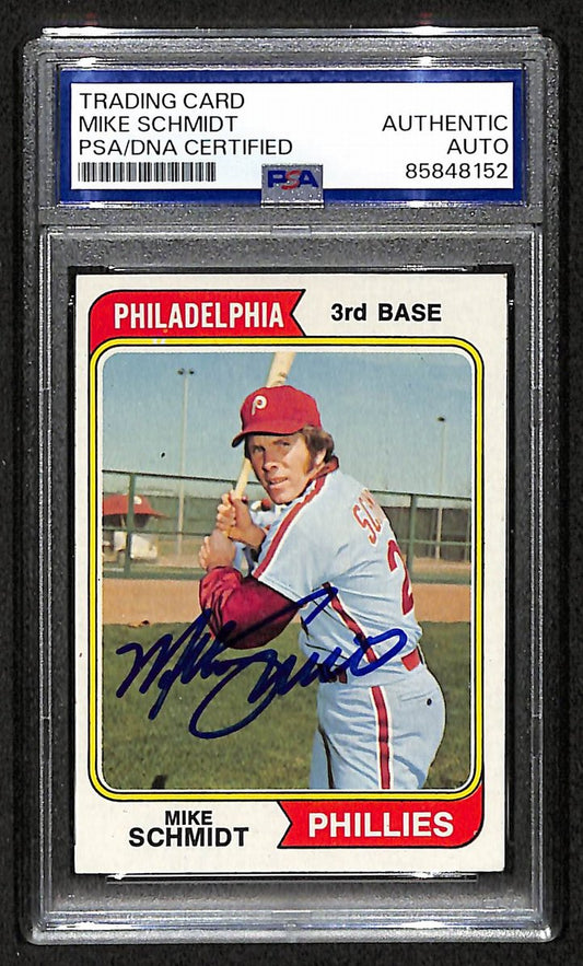 Mike Schmidt 1974 Topps Card #283 Phillies HOF Signed/Autographed PSA/DNA 208789
