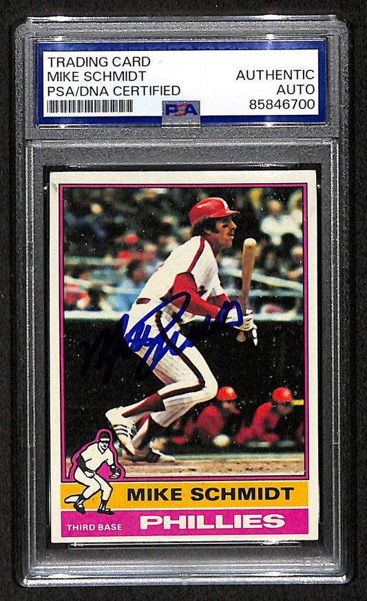 Mike Schmidt 1976 Topps Card #480 Phillies HOF Signed/Autographed PSA/DNA 208791