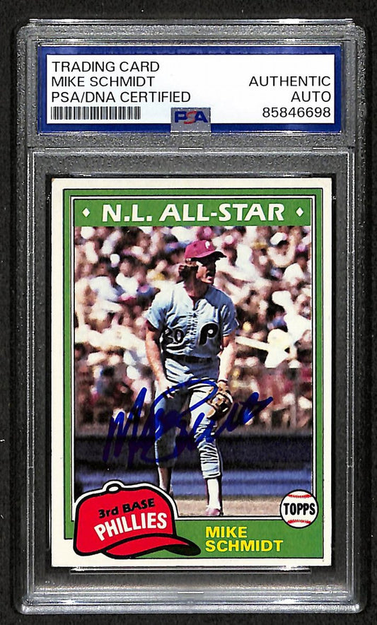 Mike Schmidt 1980 Topps Card #540 Phillies HOF Signed/Autographed PSA/DNA 208795