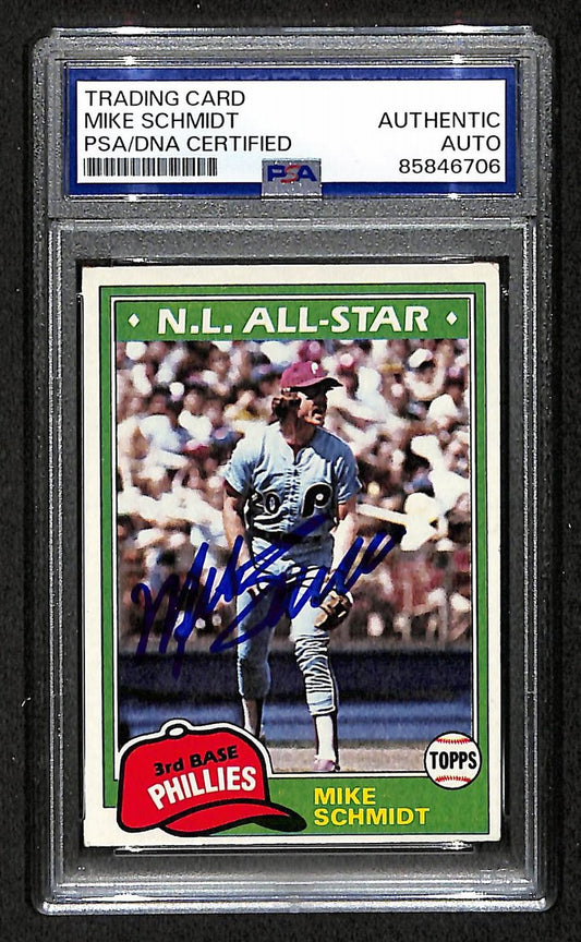 Mike Schmidt 1980 Topps Card #540 Phillies HOF Signed/Autographed PSA/DNA 208796