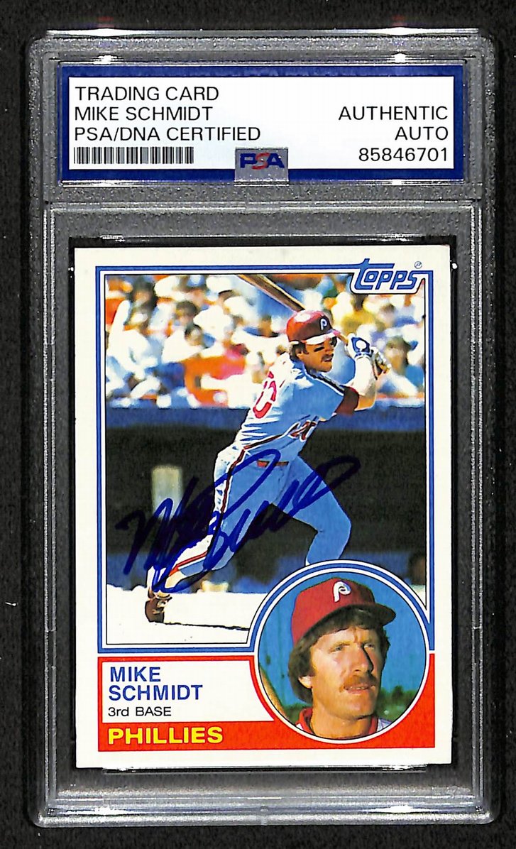 Mike Schmidt 1983 Topps Card #300 Phillies HOF Signed/Autographed PSA/DNA 208797