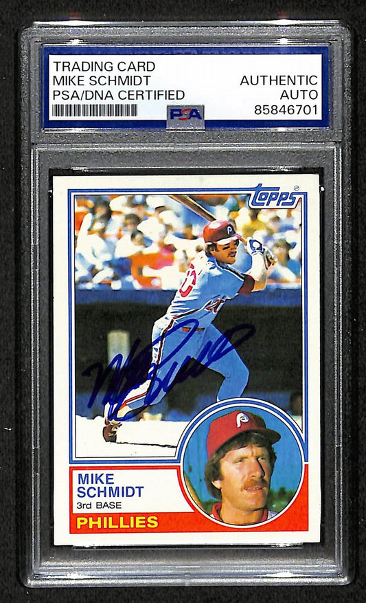 Mike Schmidt 1983 Topps Card #300 Phillies HOF Signed/Autographed PSA/DNA 208797