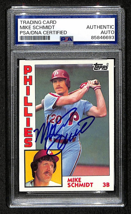 Mike Schmidt 1984 Topps Card #700 Phillies HOF Signed/Autographed PSA/DNA 208798