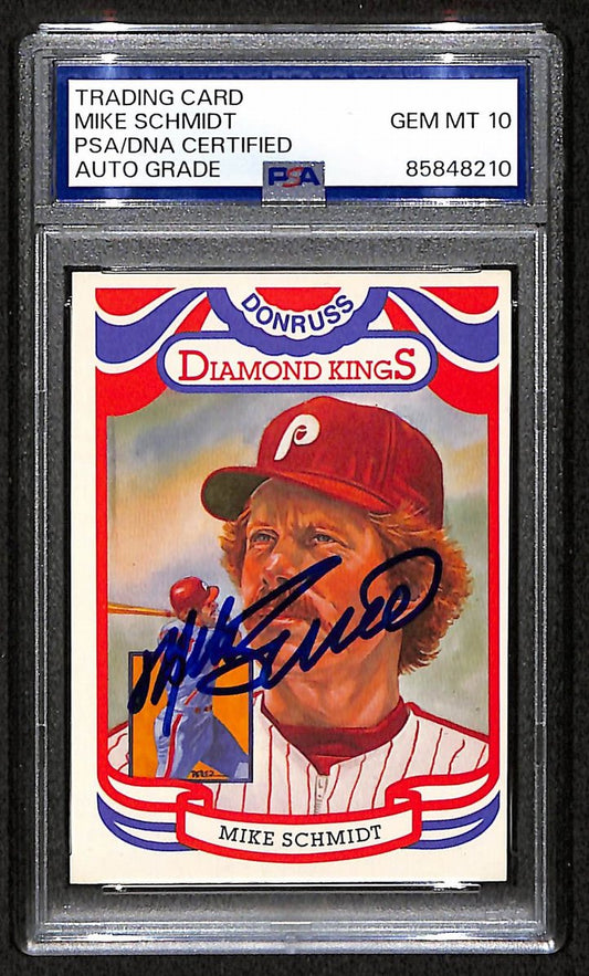 Mike Schmidt 1983 Donruss DK Card #23 Phillies HOF Signed PSA/DNA GEM 10 208801