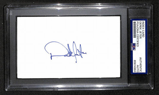 Derek Jeter Yankees HOF Signed/Autographed 3x5 Index Card PSA/DNA BA209454
