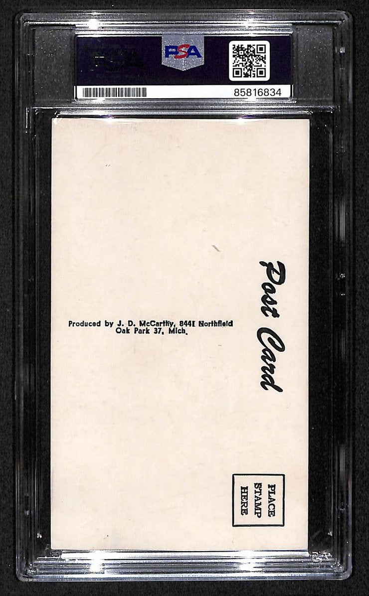 Terry Sawchuk Bruins Red Wings HOF Signed/Autographed Postcard PSA/DNA BA209457