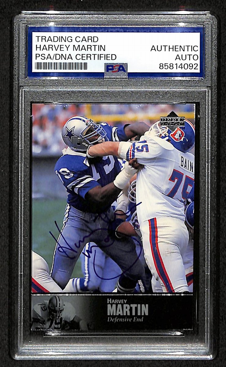 Harvey Martin 1997 Upper Deck Card #AL-135 Signed/Auto PSA/DNA Cowboys BA209405