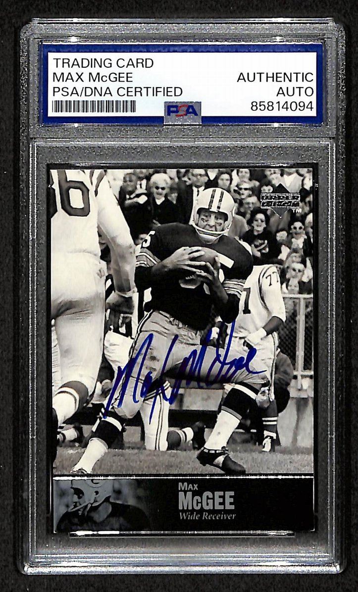 Max McGee 1997 Upper Deck Card #AL-137 Signed PSA/DNA Packers BA209410