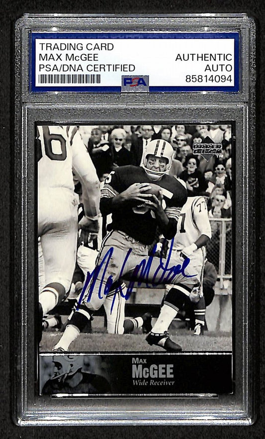 Max McGee 1997 Upper Deck Card #AL-137 Signed PSA/DNA Packers BA209410