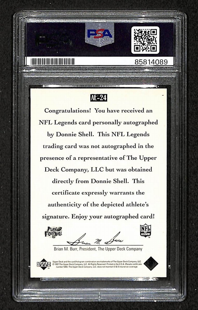 Donnie Shell HOF 1997 Upper Deck Card #AL-24 Signed PSA/DNA Steelers BA209411