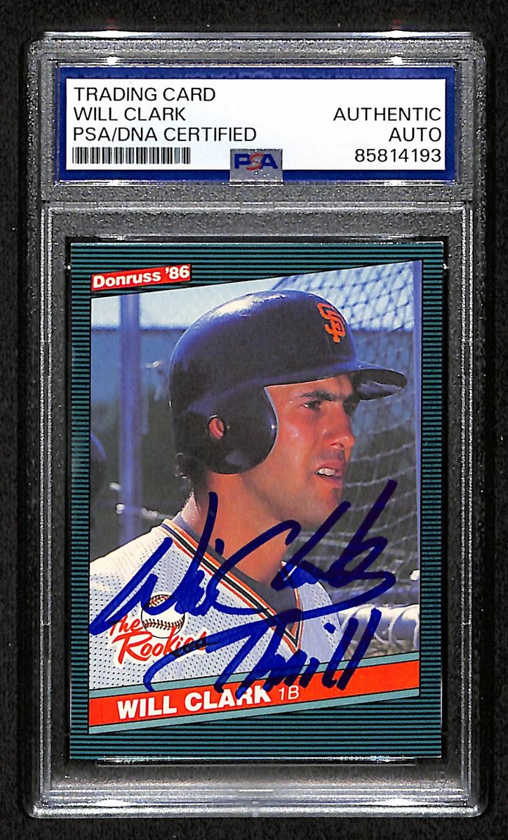 Will Clark 1986 Donruss The Rookies Card #32 Signed/Auto PSA/DNA Giants BA209412