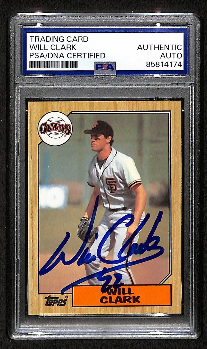 Will Clark 1987 Topps RC Card #420 Signed/Autographed PSA/DNA Giants BA209414