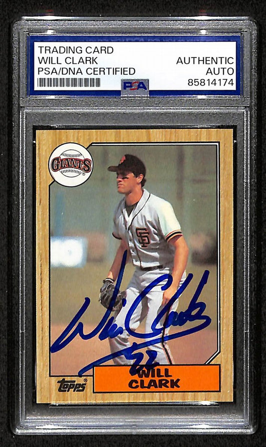 Will Clark 1987 Topps RC Card #420 Signed/Autographed PSA/DNA Giants BA209414