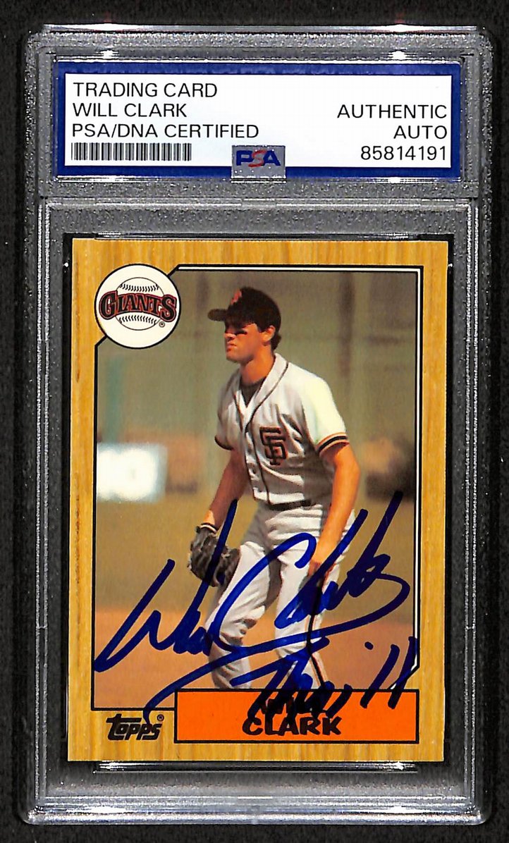 Will Clark 1987 Topps RC Card #420 Signed/Autographed PSA/DNA Giants BA209415
