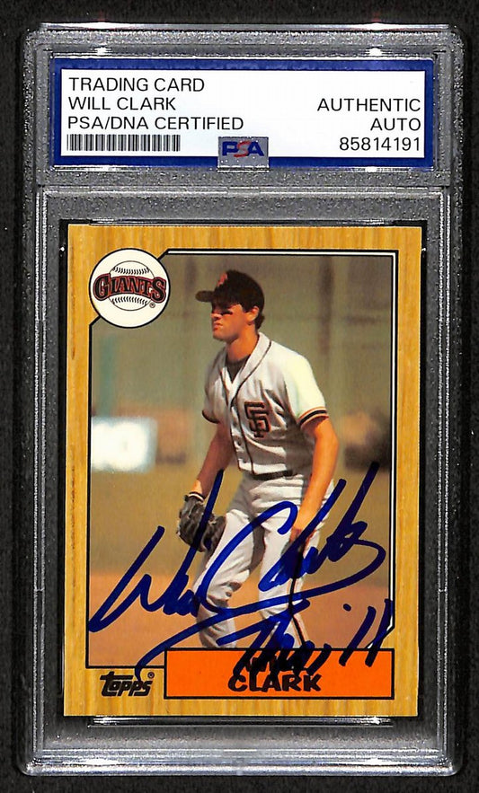 Will Clark 1987 Topps RC Card #420 Signed/Autographed PSA/DNA Giants BA209415