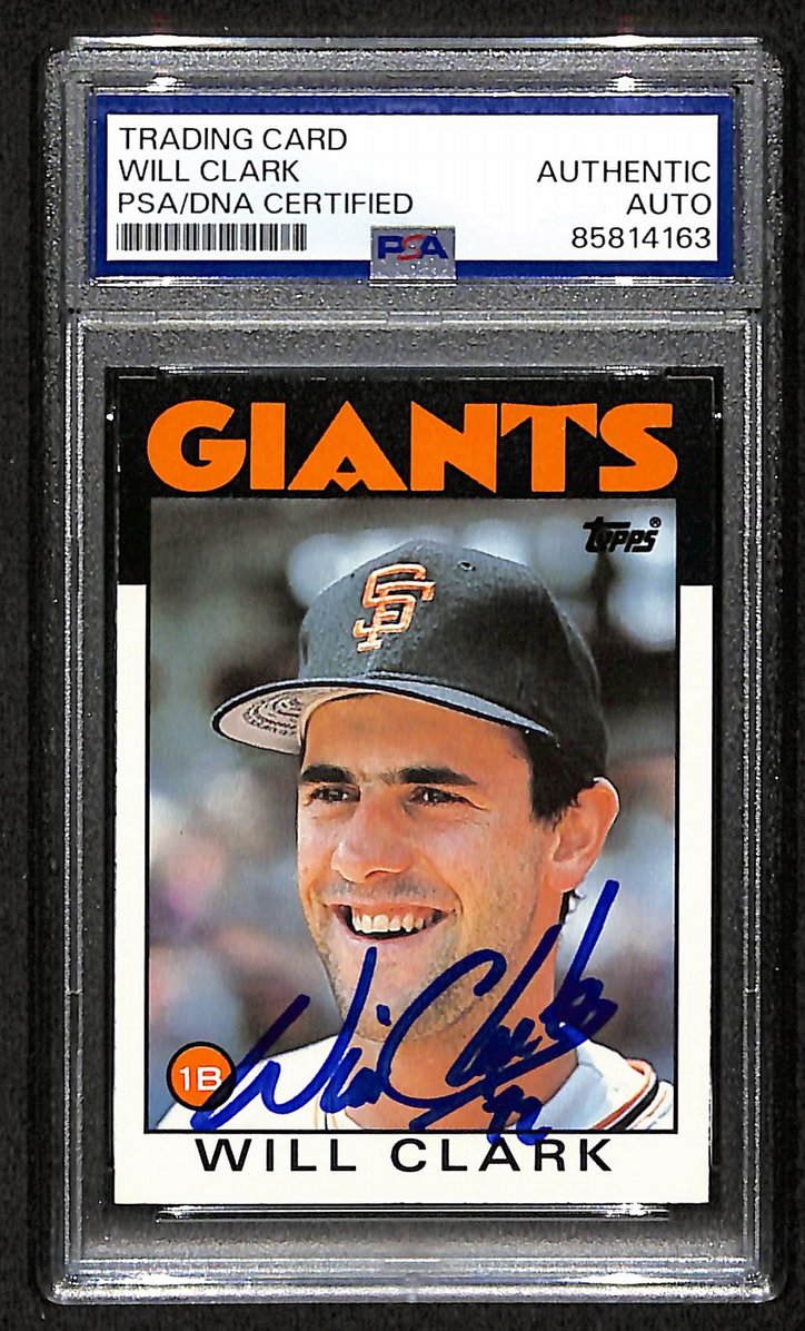 Will Clark 1986 Topps Traded Card #24T Signed/Auto PSA/DNA Giants BA209416