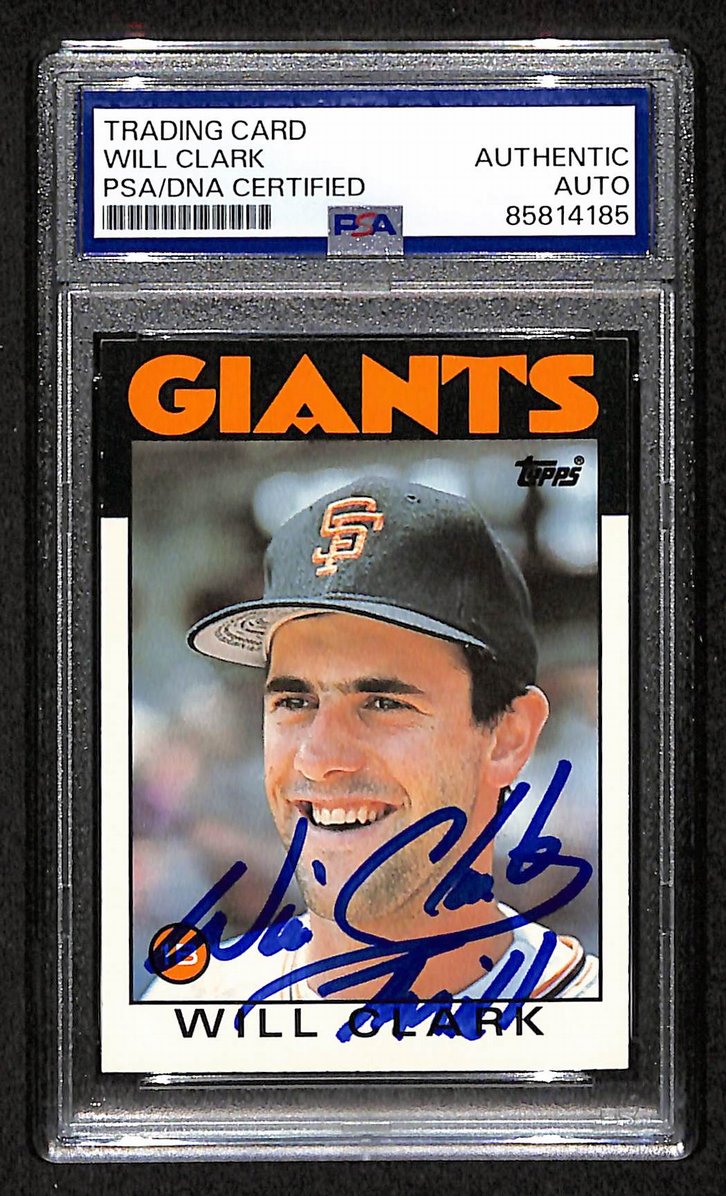Will Clark 1986 Topps Traded Card #24T Signed/Auto PSA/DNA Giants BA209417