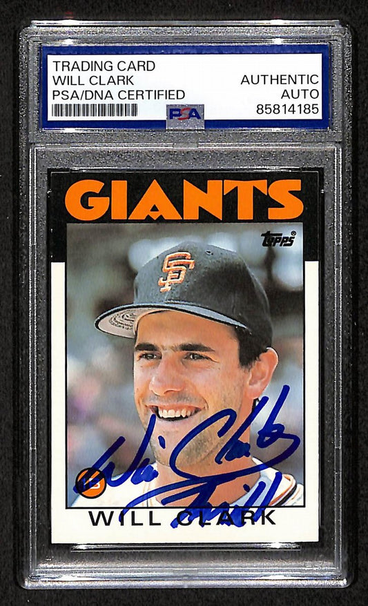 Will Clark 1986 Topps Traded Card #24T Signed/Auto PSA/DNA Giants BA209417