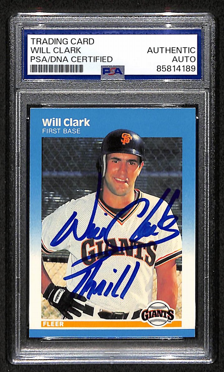 Will Clark 1987 Fleer RC Card #269 Signed/Autographed PSA/DNA Giants BA209418