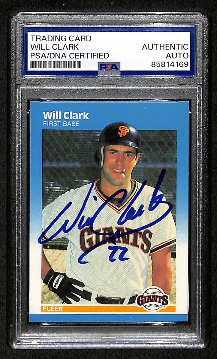 Will Clark 1987 Fleer RC Card #269 Signed/Autographed PSA/DNA Giants BA209419