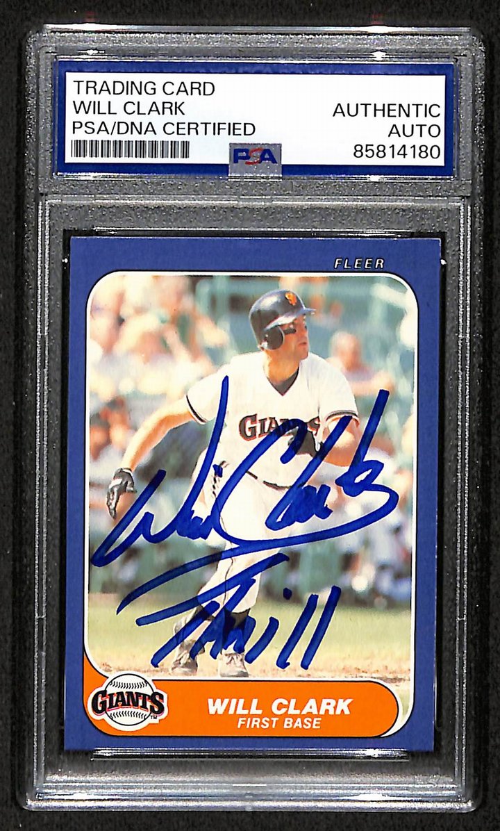Will Clark 1986 Fleer Update Card U25 Signed/Autographed PSA/DNA Giants BA209420