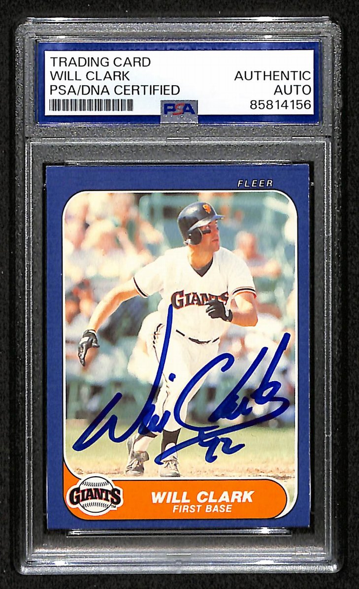 Will Clark 1986 Fleer Update Card U25 Signed/Autographed PSA/DNA Giants BA209421