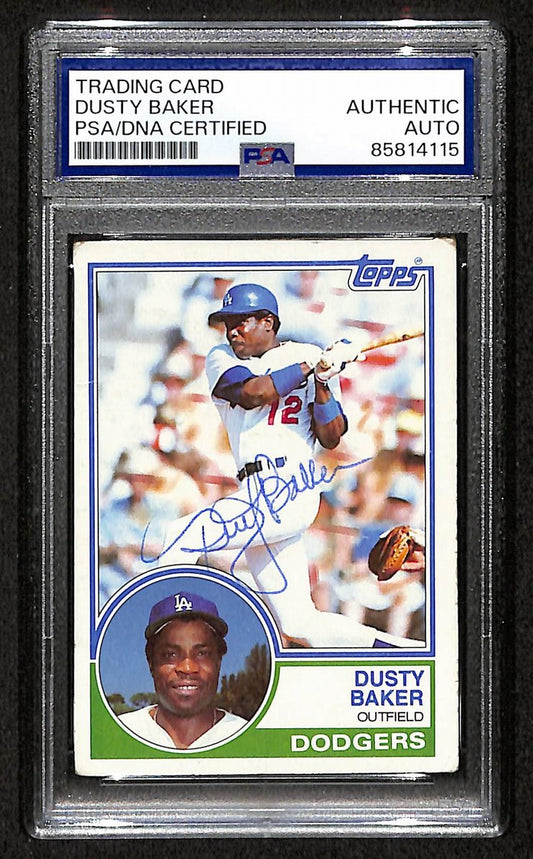 Dusty Baker 1983 Topps Card #220 Signed/Autographed PSA/DNA Dodgers BA209422