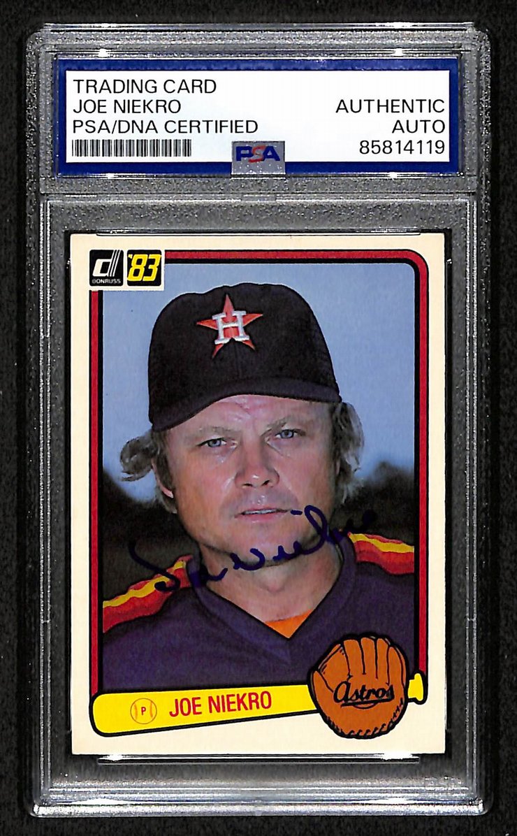 Joe Niekro 1983 Donruss Card #470 Signed/Autographed PSA/DNA Astros BA209425