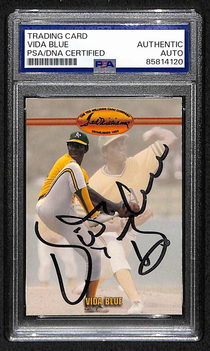 Vida Blue 1993 Ted Williams Co Card #43 Signed/Autographed PSA/DNA A's BA209426