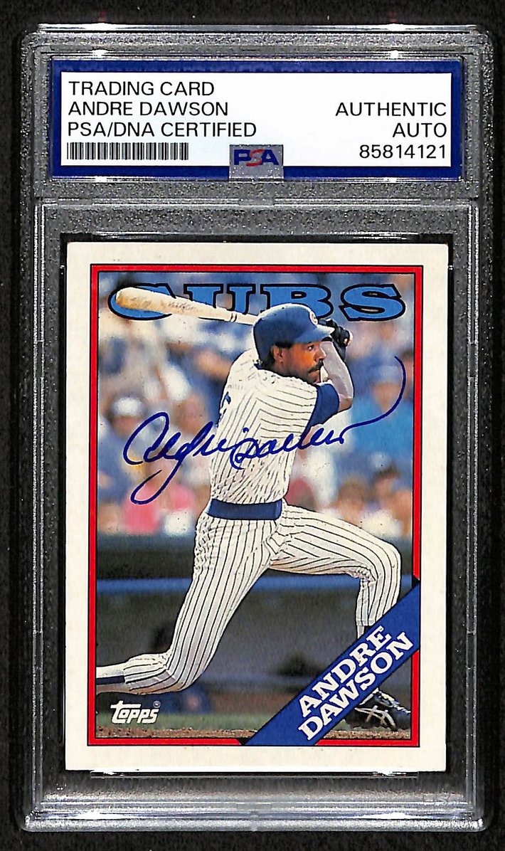 Andre Dawson HOF 1988 Topps Card #500 Signed/Autographed PSA/DNA Cubs BA209427