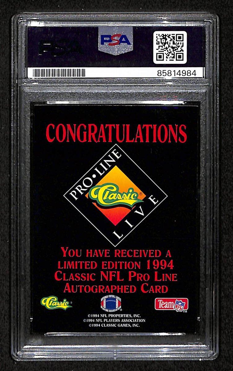 Marshall Faulk HOF 1994 Classic Proline Signed/Auto PSA/DNA 1775/2230 BA209437