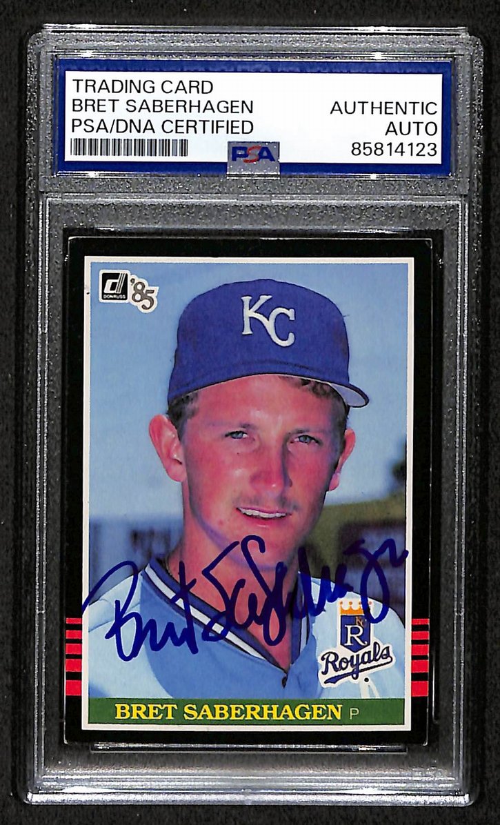 Bret Saberhagen 1985 Donruss Card #222 Signed/Auto PSA/DNA Royals BA209439