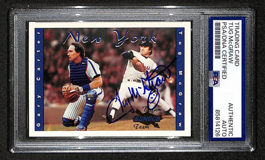 Tug McGraw 2001 Sunoco/Coca-Cola Dream Team Card #10 Signed PSA/DNA  BA209442