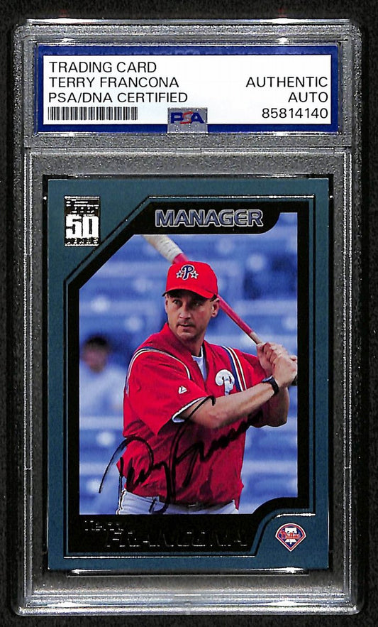 Terry Francona 2000 Topps Card #347 Signed/Autographed PSA/DNA Phillies BA209444