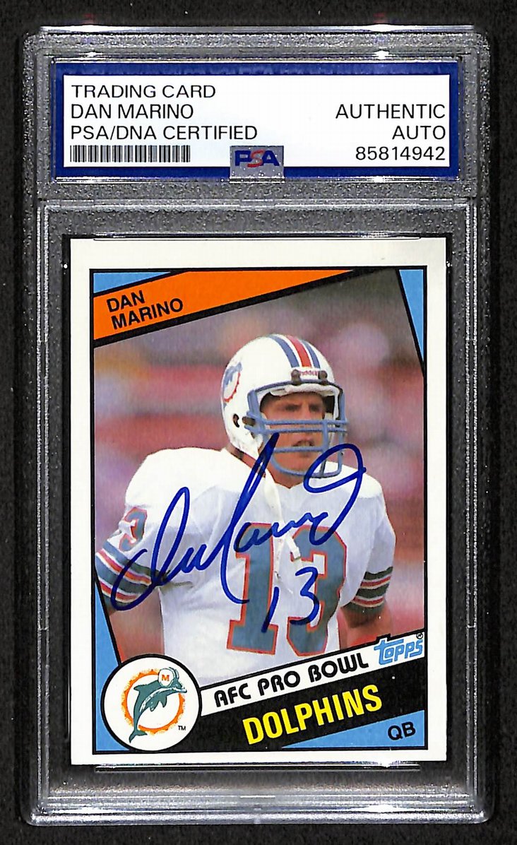 Dan Marino HOF 1984 Topps RC Card #123 Signed/Auto PSA/DNA Dolphins BA209451