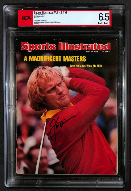 Jack Nicklaus HOF 1975 Sports Illustrated Magazine Signed/Auto PSA Golf BA209461