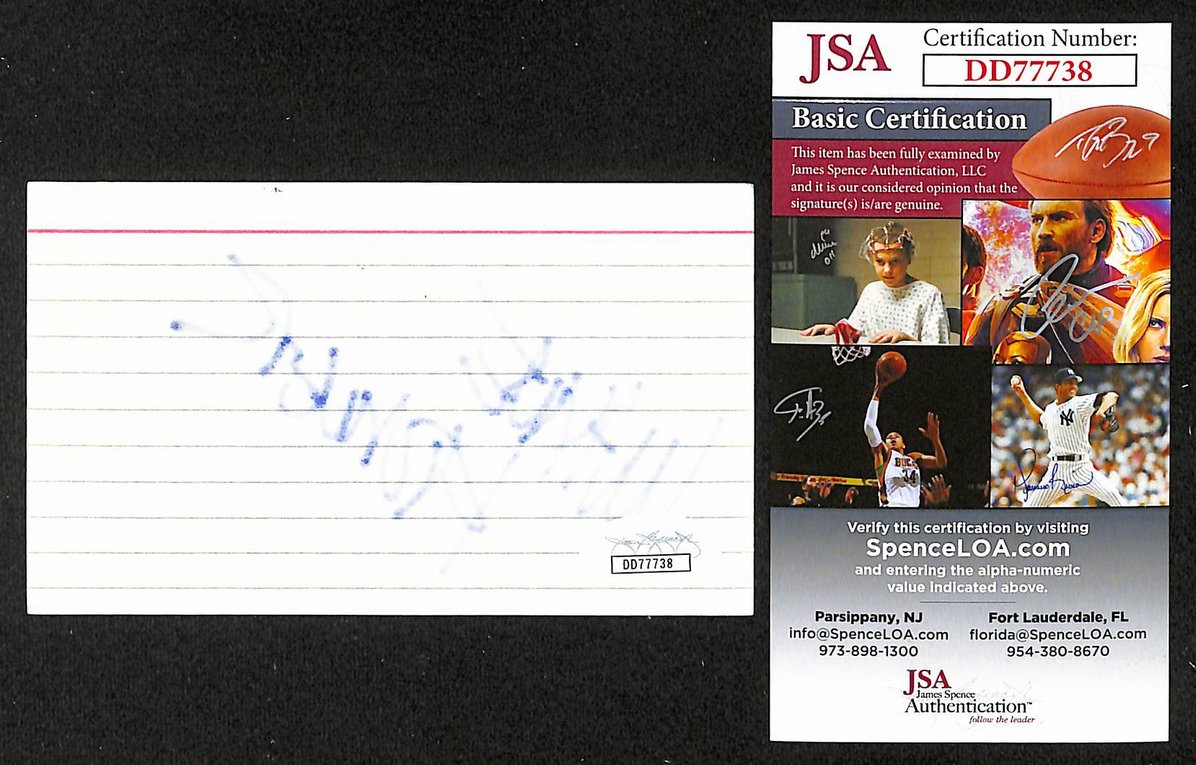 Wayne Kramer Autographed/Signed 3x5 Index Card Musician JSA BA209471