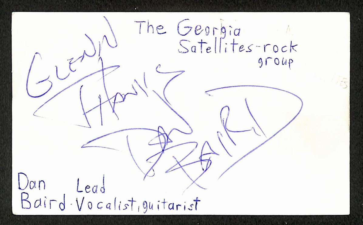 Dan Baird Autographed/Signed 3x5 Index Card Musician JSA BA209477
