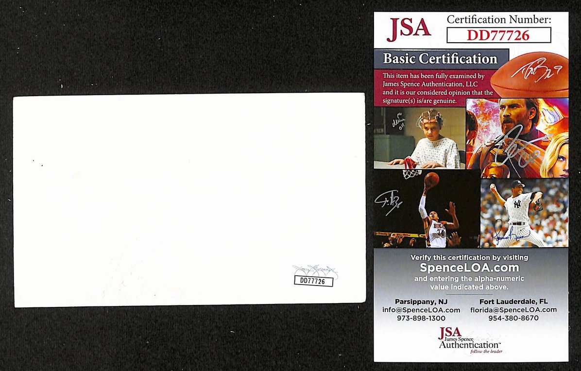 Dan Baird Autographed/Signed 3x5 Index Card Musician JSA BA209477