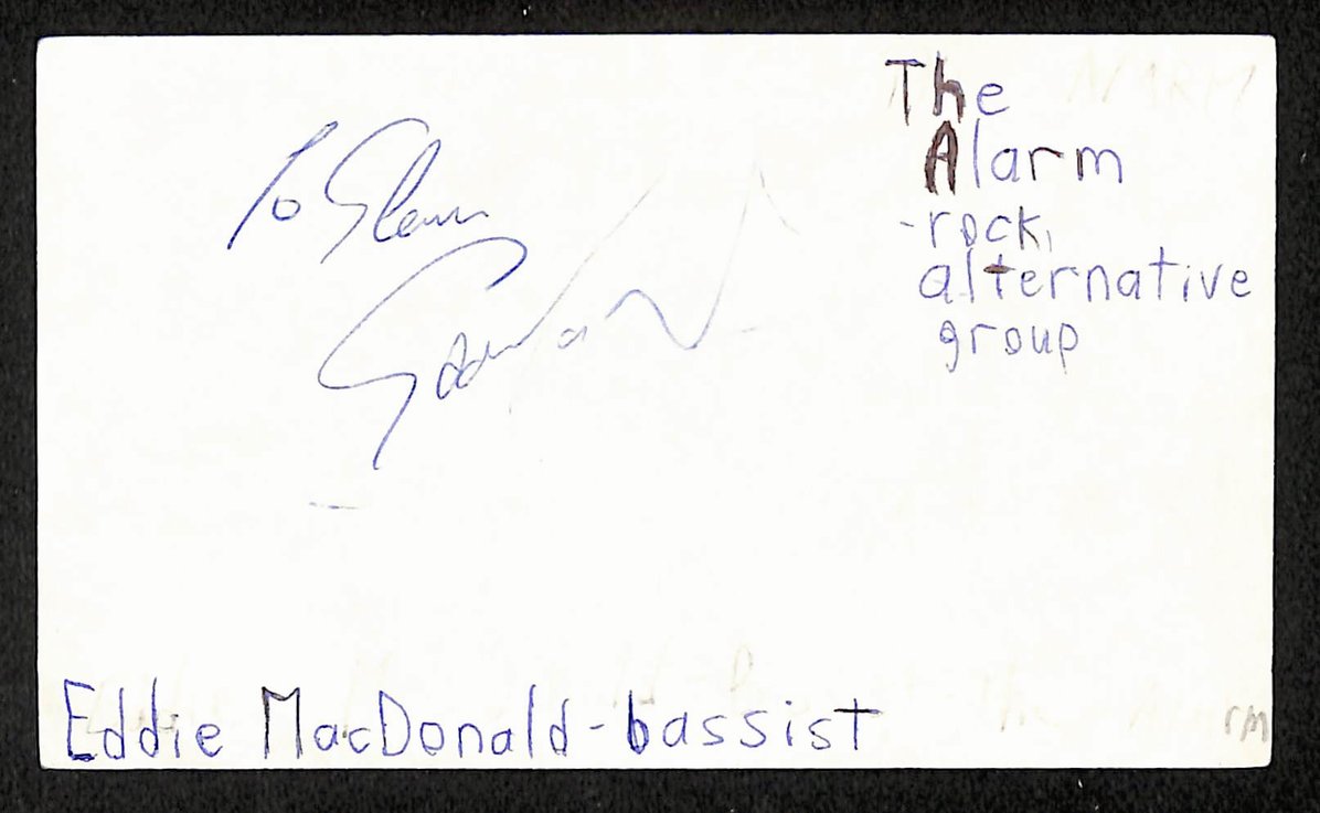 Eddie MacDonald Autographed/Signed 3x5 Index Card Musician JSA BA209480