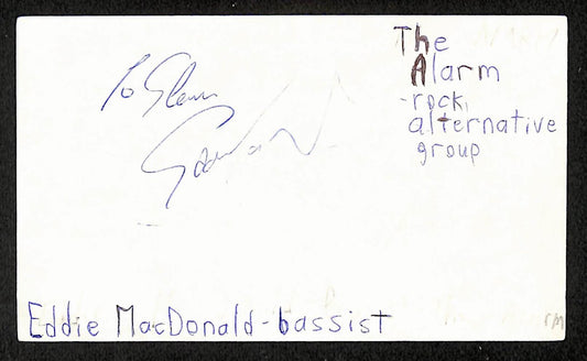 Eddie MacDonald Autographed/Signed 3x5 Index Card Musician JSA BA209480
