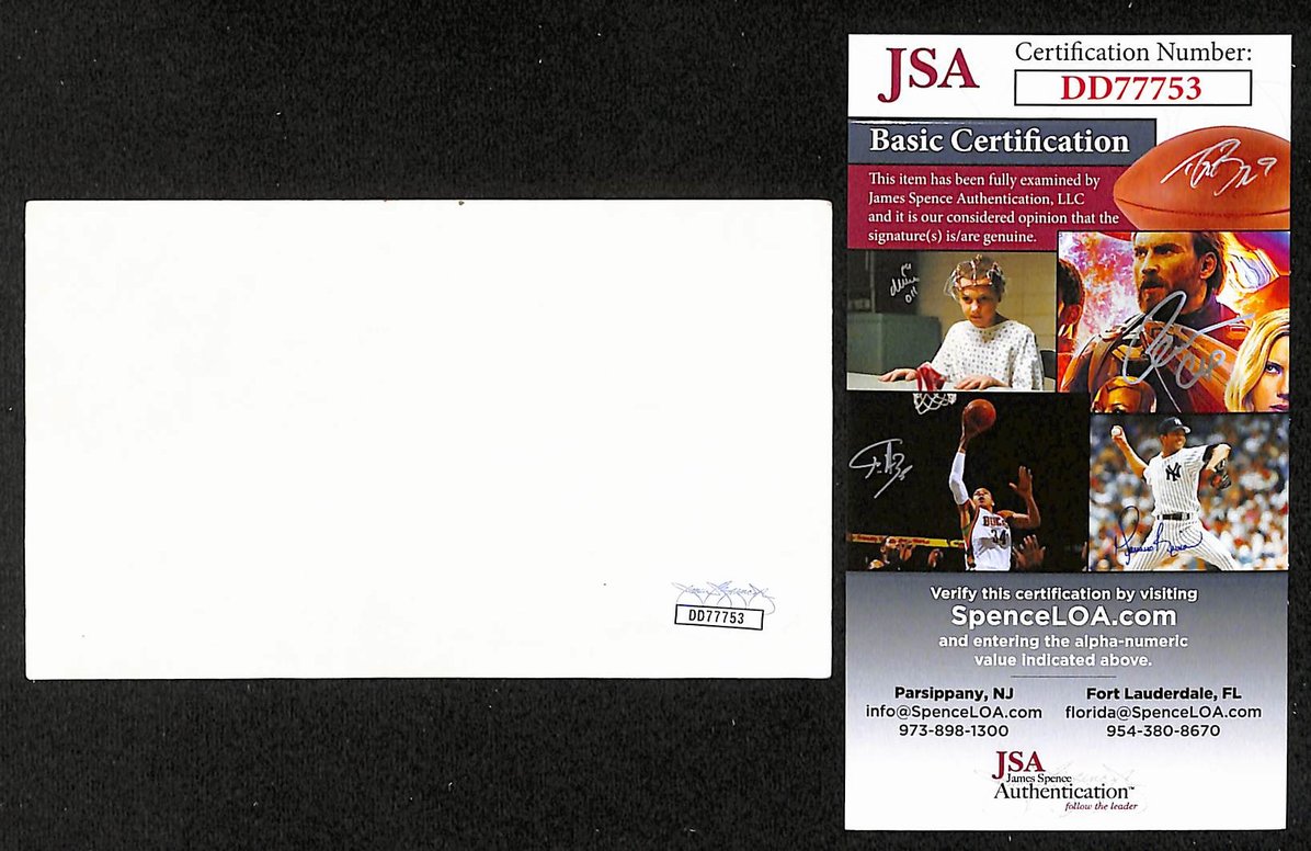 Eddie MacDonald Autographed/Signed 3x5 Index Card Musician JSA BA209480